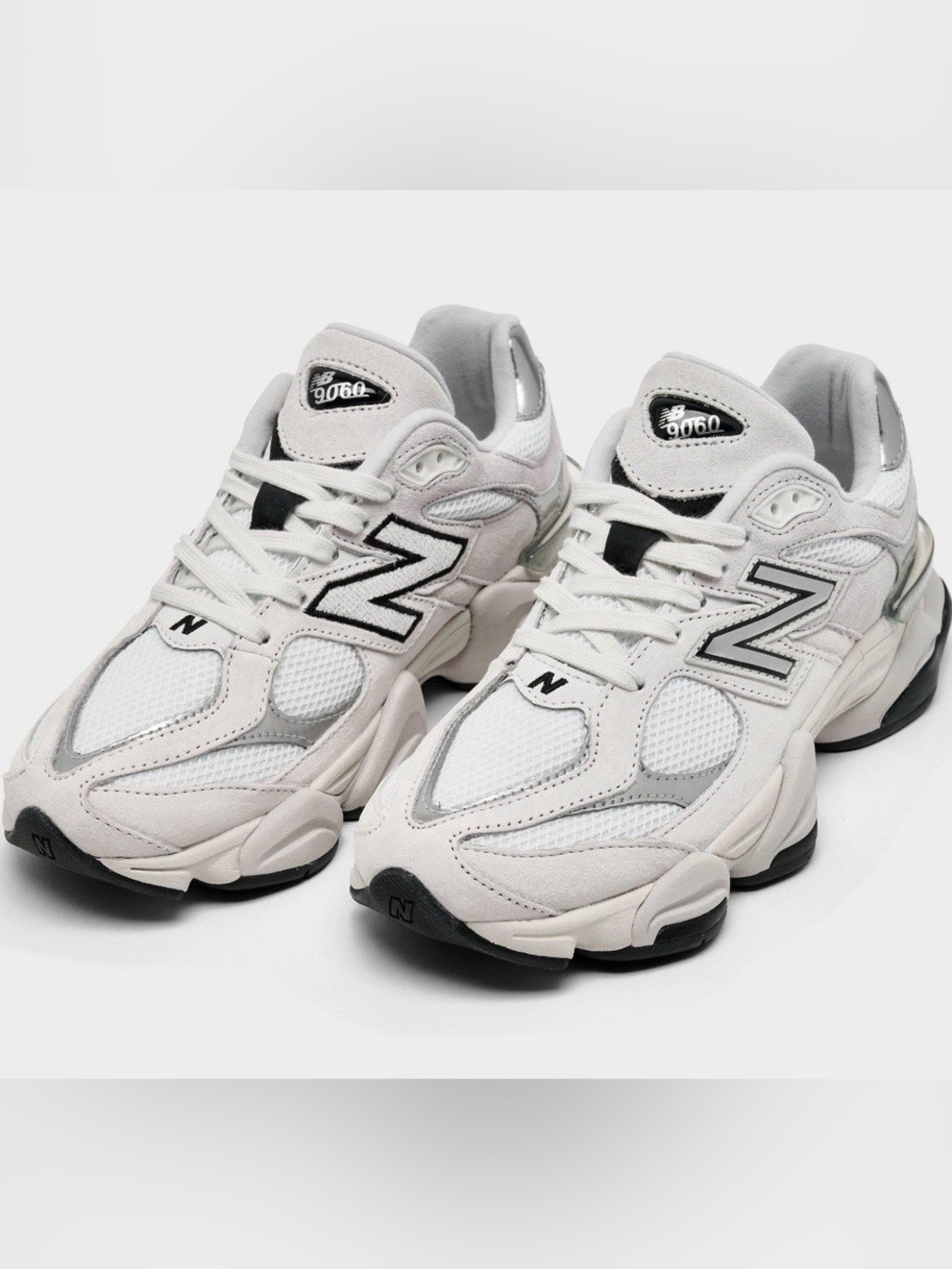 New Balance 9060 White Black Metallic Silver – Brand New